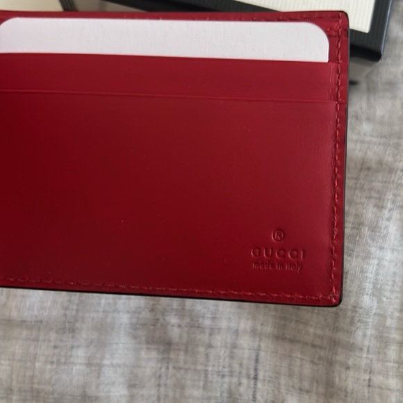 🆕💯% Auth Men’s Gucci Wallet Red Leather NWT - Picture 4 of 7